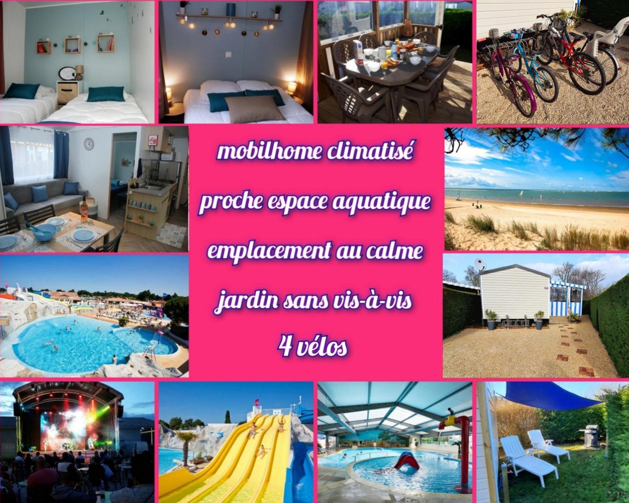 Mobilhome 2Ch Climatise-Terrasse Fermee-4 Velos-Camping 4 Etoiles Les Charmettes Les Mathes Dış mekan fotoğraf