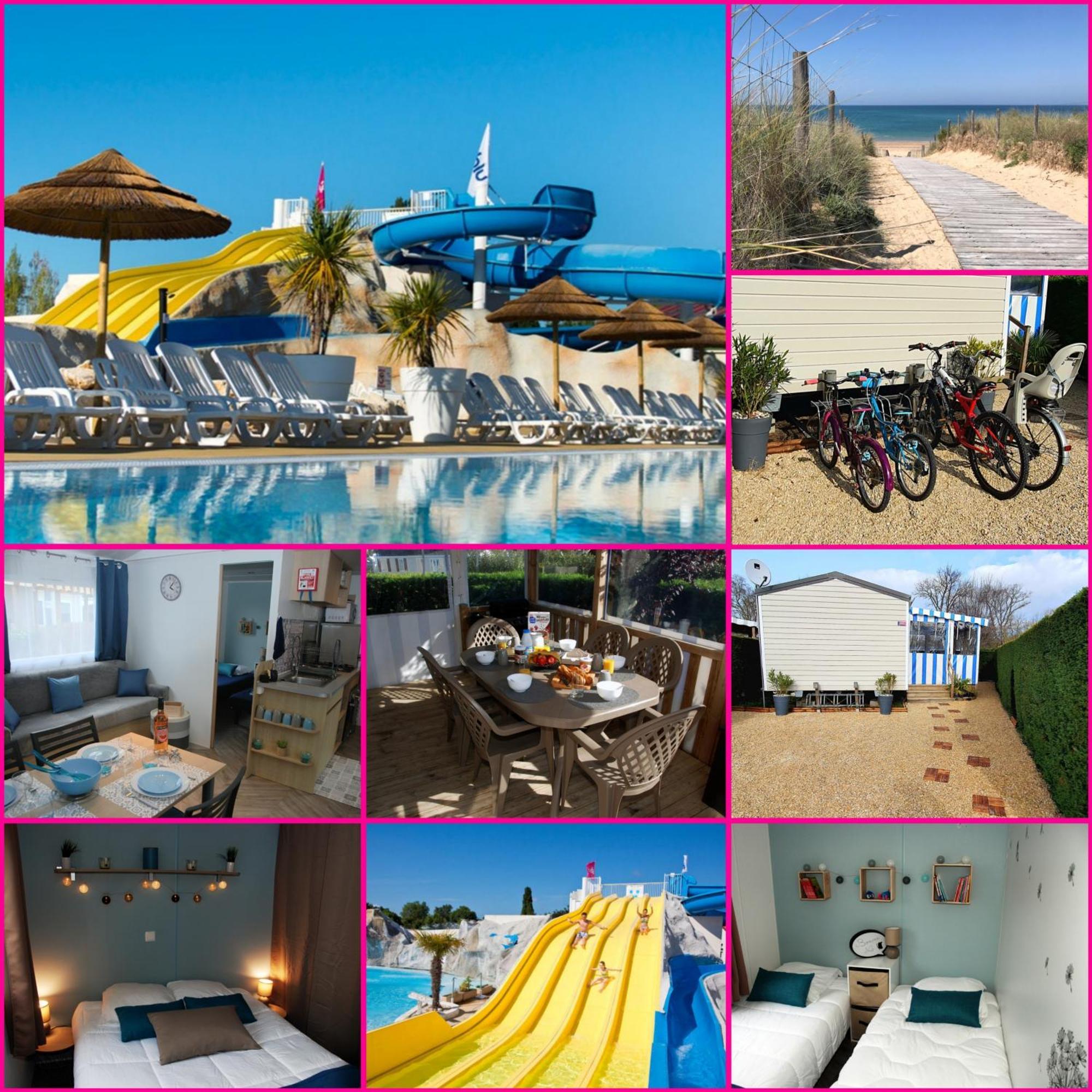 Mobilhome 2Ch Climatise-Terrasse Fermee-4 Velos-Camping 4 Etoiles Les Charmettes Les Mathes Dış mekan fotoğraf